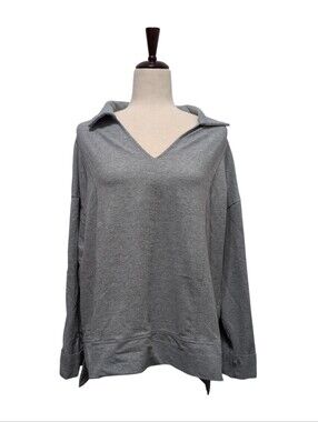 JW Style Pullover Collared Sweater‎ Gray Women's Size XL